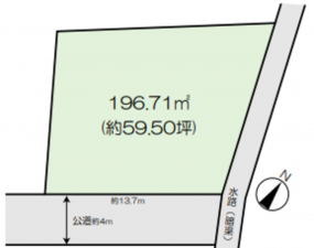 桶川市坂田西、土地の間取り画像です