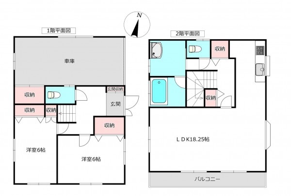 北本市東間、中古一戸建ての間取り画像です