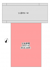 北本市二ツ家、土地の間取り画像です