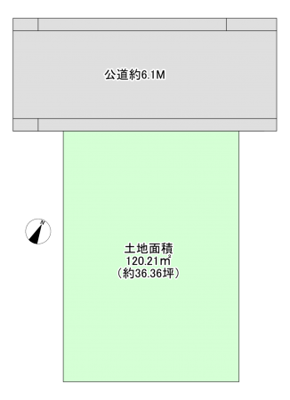 北本市二ツ家、土地の間取り画像です
