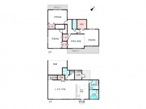 桶川市末広、中古一戸建ての間取り画像です