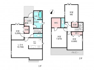 北本市宮内、新築一戸建ての間取り画像です
