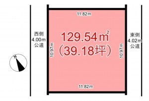北本市石戸、土地の間取り画像です
