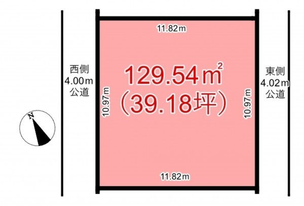 北本市石戸、土地の間取り画像です