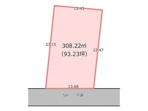 北本市石戸、土地の間取り画像です