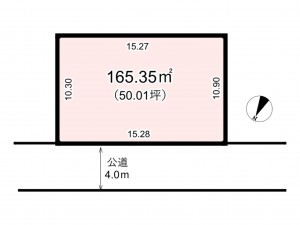 北本市中丸、土地の間取り画像です
