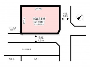 桶川市泉、土地の間取り画像です