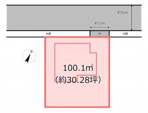 北本市中丸、土地の間取り画像です