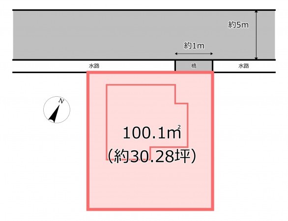 北本市中丸、土地の間取り画像です