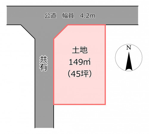桶川市、土地の間取り画像です