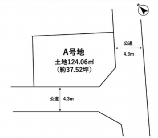 北本市本宿、土地の間取り画像です