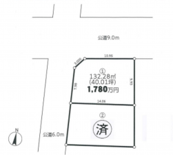 北本市大字下石戸上、土地の間取り画像です