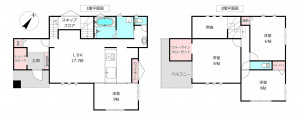 桶川市坂田西、新築一戸建ての間取り画像です