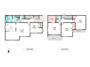 桶川市泉、新築一戸建ての間取り画像です