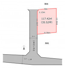 桶川市、土地の間取り画像です