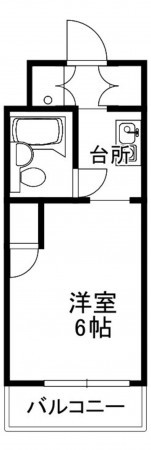 桶川市西、収益物件/マンションの間取り画像です