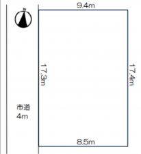 桶川市坂田東、土地の間取り画像です
