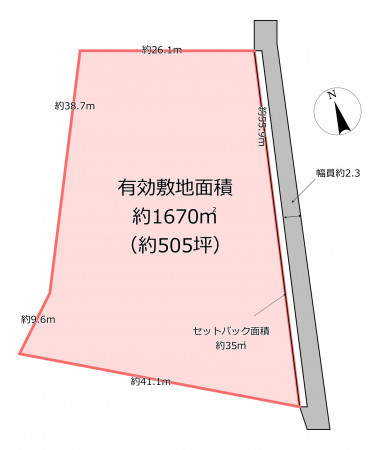 桶川市、土地の間取り画像です