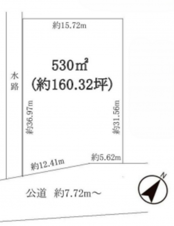 北本市本宿、土地の間取り画像です