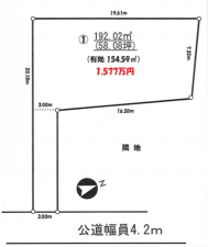 北本市中丸、土地の間取り画像です