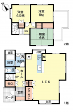 北本市緑、中古一戸建ての間取り画像です