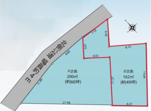 桶川市、土地の間取り画像です