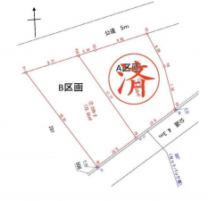 北本市緑、土地の間取り画像です