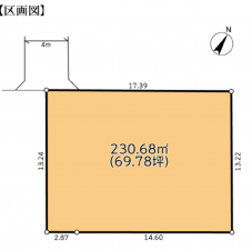 桶川市泉、土地の間取り画像です