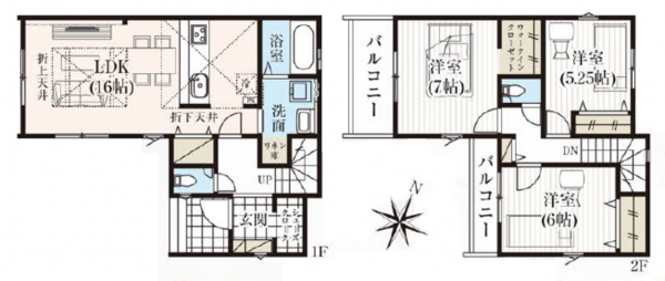 桶川市、土地の間取り画像です