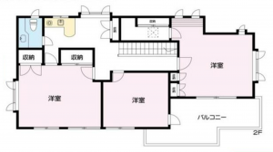 桶川市、中古一戸建ての間取り画像です