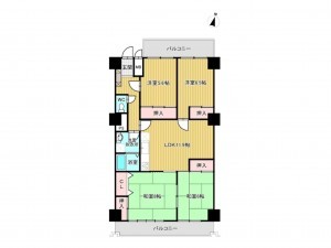 稲沢市国府宮、マンションの間取り画像です