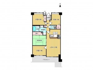 あま市新居屋、マンションの間取り画像です