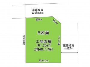 あま市森、土地の間取り画像です