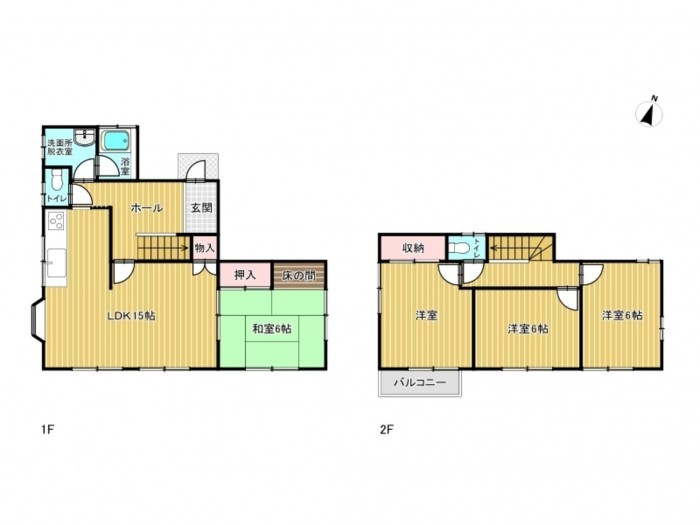 あま市中橋、中古一戸建ての間取り画像です