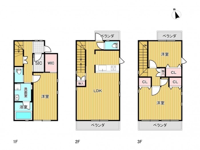 清須市西市場、中古一戸建ての間取り画像です