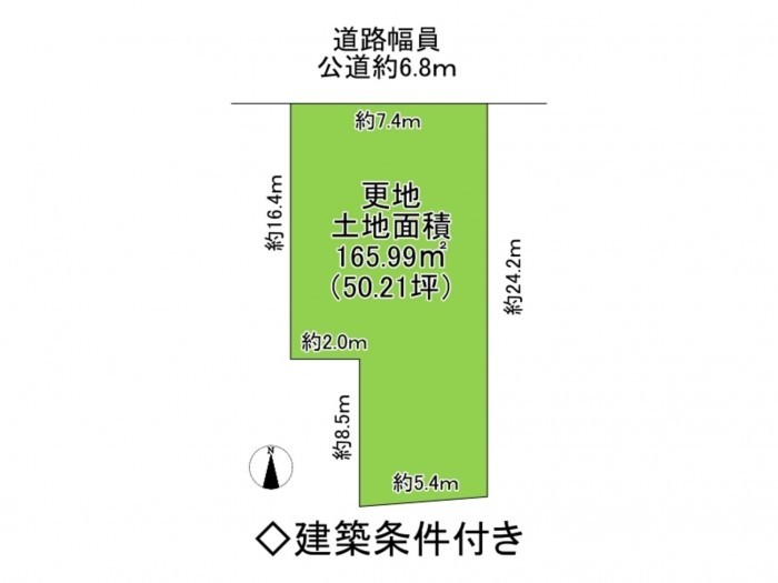 あま市甚目寺、土地の間取り画像です