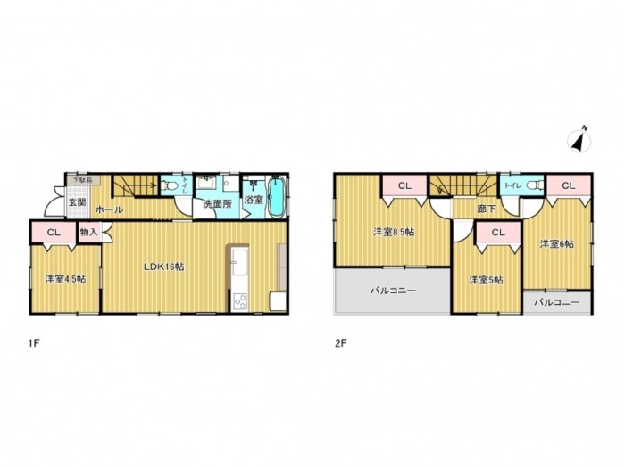 あま市七宝町安松、中古一戸建ての間取り画像です