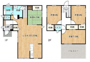 物件画像 一戸建て小野市敷地町間取り