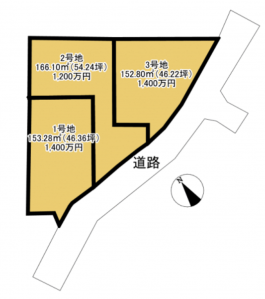 物件画像 土地三木市自由が丘本町間取り