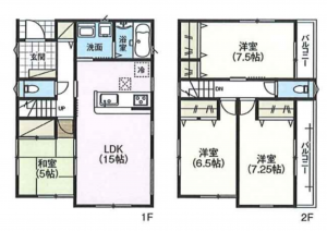 物件画像 一戸建て三木市自由が丘本町間取り