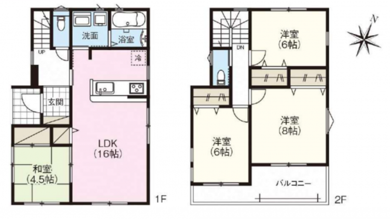 物件画像 一戸建て三木市志染町西自由が丘間取り