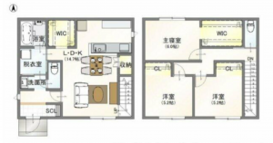 物件画像 一戸建て間取り