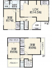 物件画像 一戸建て三木市自由が丘本町間取り