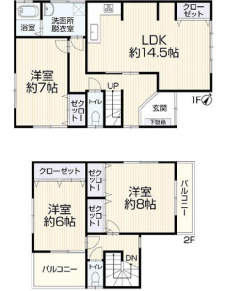 物件画像 一戸建て三木市自由が丘本町間取り