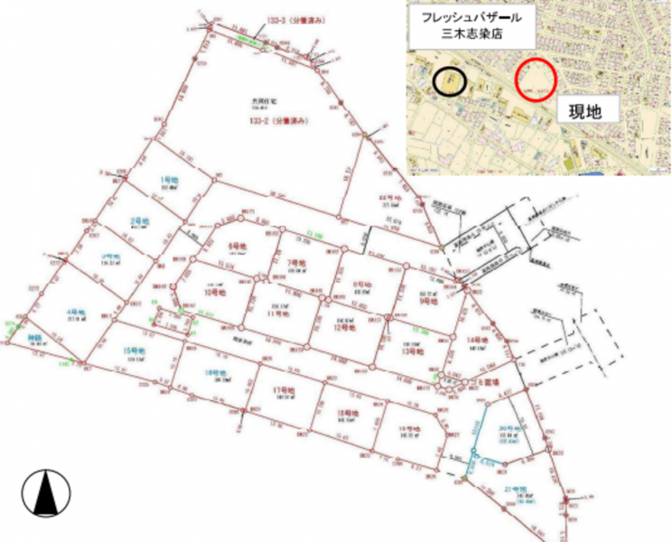 物件画像 土地三木市志染町中自由が丘間取り