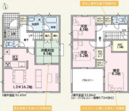 物件画像 一戸建て三木市志染町中自由が丘間取り