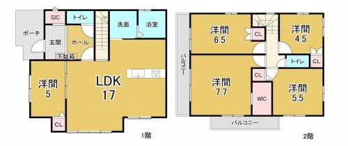 物件画像 一戸建て 長浜市平方町 間取り