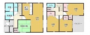 物件画像 一戸建て 近江八幡市土田町 間取り