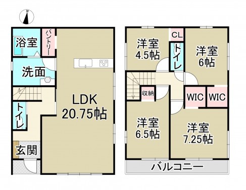 物件画像 一戸建て 甲賀市甲南町野田 間取り