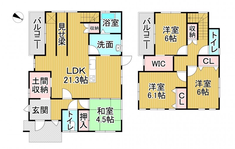 物件画像 一戸建て 東近江市ひばり丘町 間取り